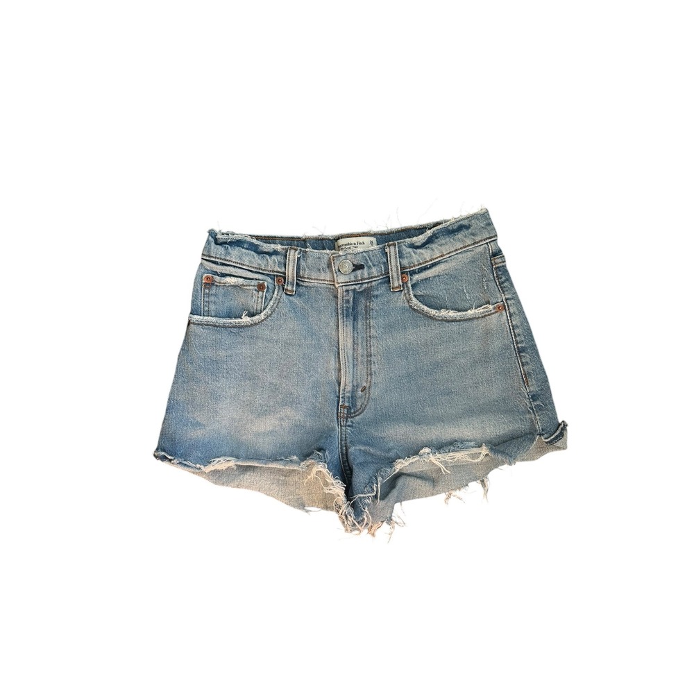 Abercrombie & Fitch The Cutoff Short High Rise Light Wash Denim Size‎ 26 2
